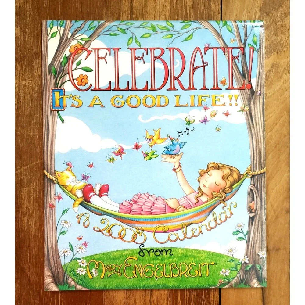 Vintage Mary Engelbreit Celebrebrate 2008 Calendar NEW Framing Wall Art Crafting